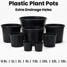 Black Plastic Plant Pots