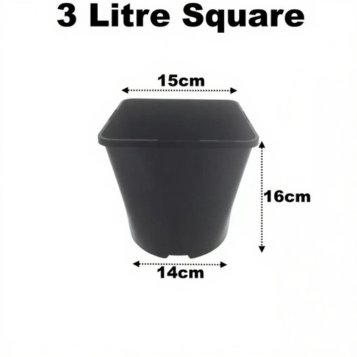 Litre square plant pots 15cm - litre,