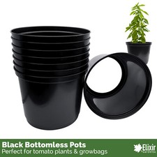 Black Plastic Bottomless Plant